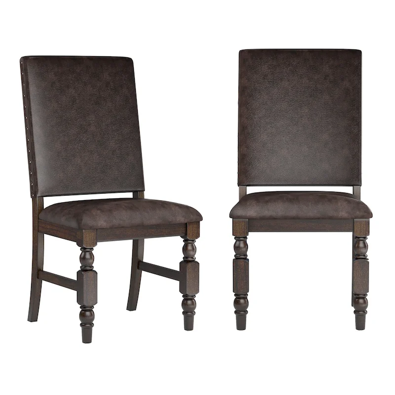 Lubeck Nailhead Upholstered Dining Chairs (Set of 2)