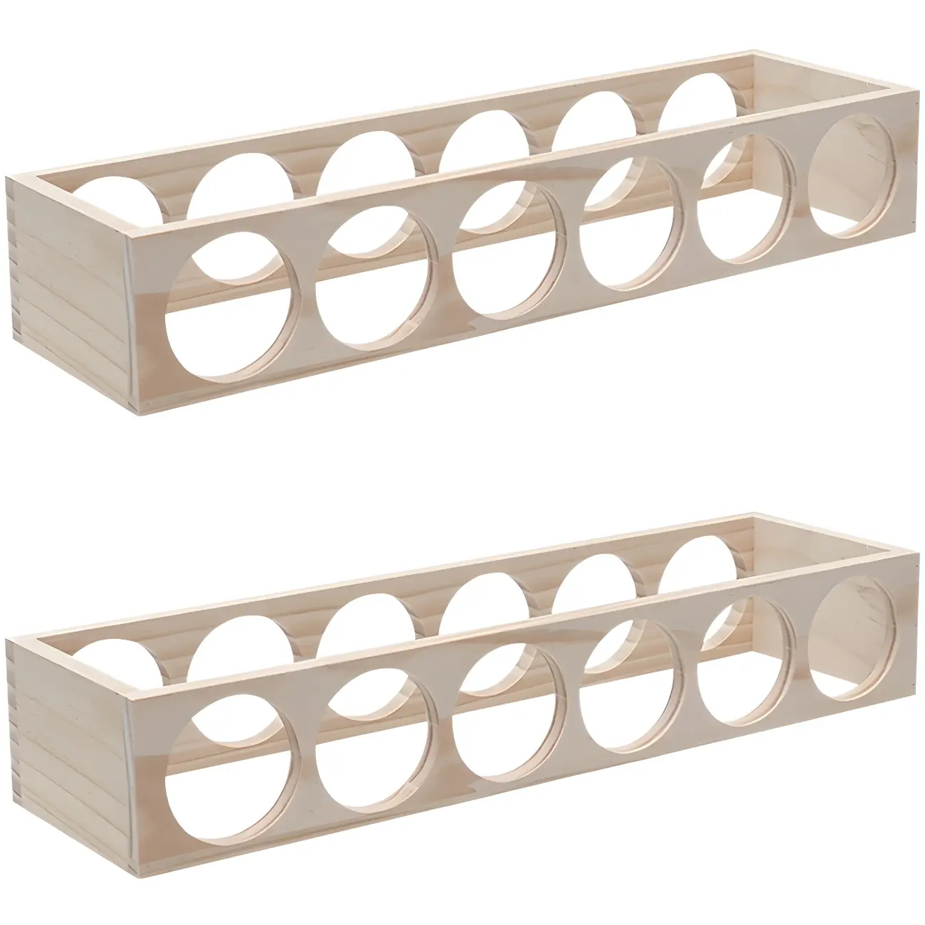 Natural Wooden Stackable Wine Rack Tabletop Wine Holder