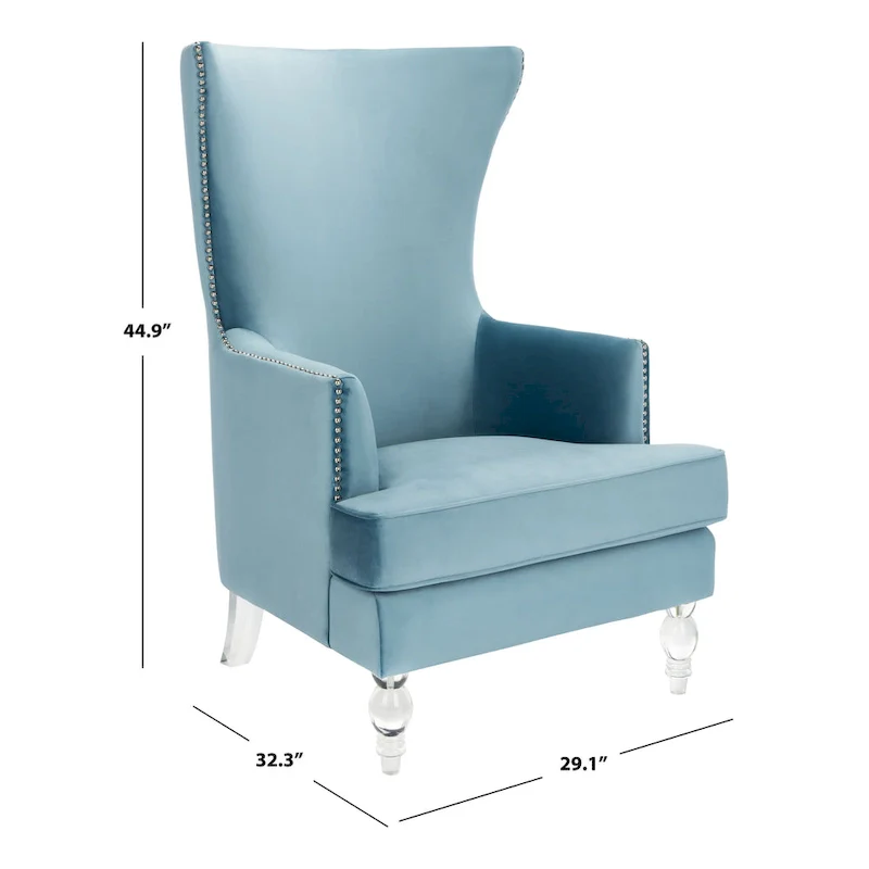 SAFAVIEH Couture Cath Modern Wingback Chair - 29Wx32Dx45H