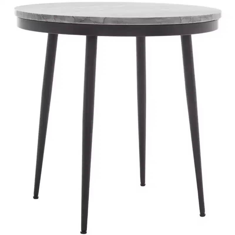 Nylah Marble Side Table - ACC3716 - Grey Marble/Black - Safavieh