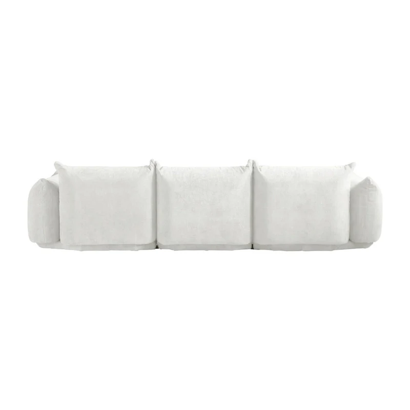 Modern Comfy 3 Seater Couch, Chenille Sectional Sofa 3 Seats Modular Couches with Thick Cushion