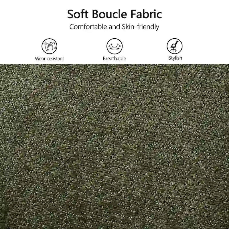 Modern Upholstered Dining Chairs with Swivel Metal Legs