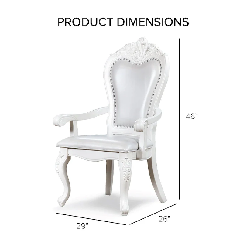 Furniture of America Eugene Traditional Solid Wood 7-Piece Expandable Dining Table Set