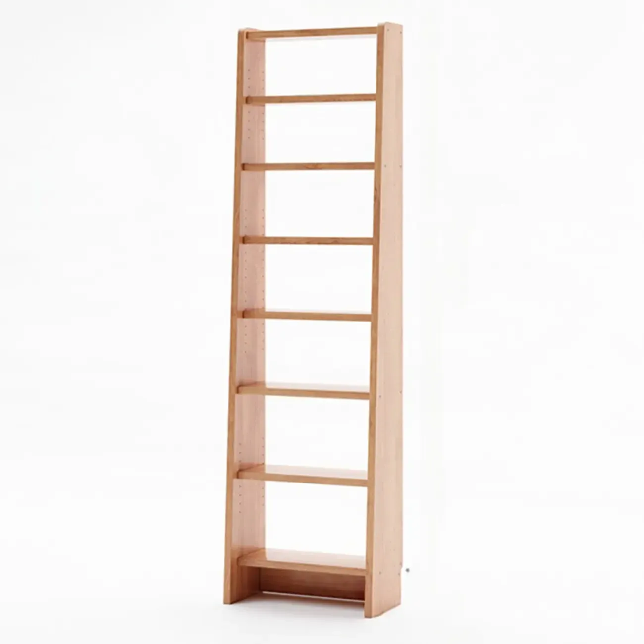 Tall Modern White Wooden Open Vertical Bookcase