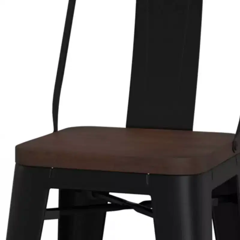 Set of 4 24 Josephine Metal/Wood Counter Height Barstools - WyndenHall