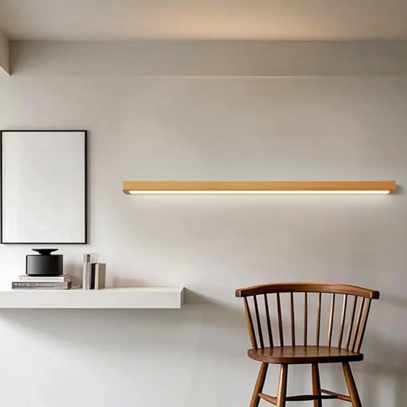 Modern Wood LED Bathroom Vanity Light 3-Gear Dimming