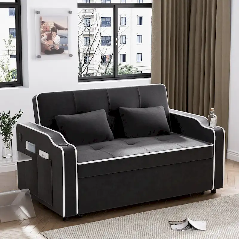 Ouyessir 3 in 1 Multi-Functional Convertible Sleeper Sofa Bed