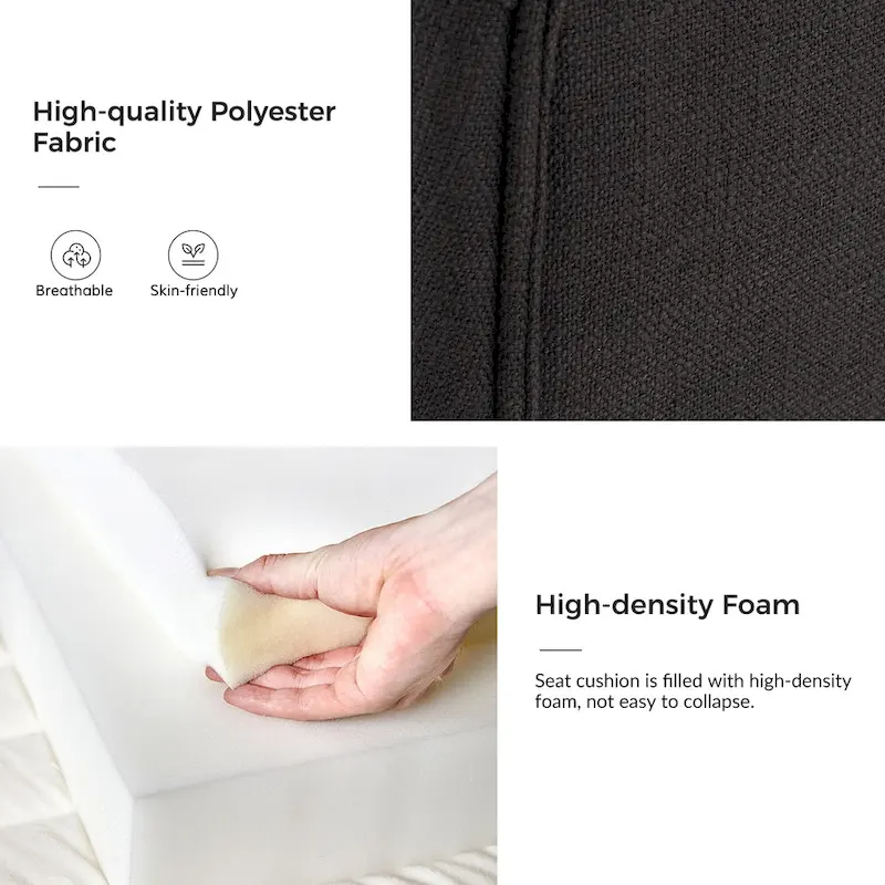 Albert Farmhouse Upholstered Solid Wood Dining Chair Set of 2 by HULALA HOME