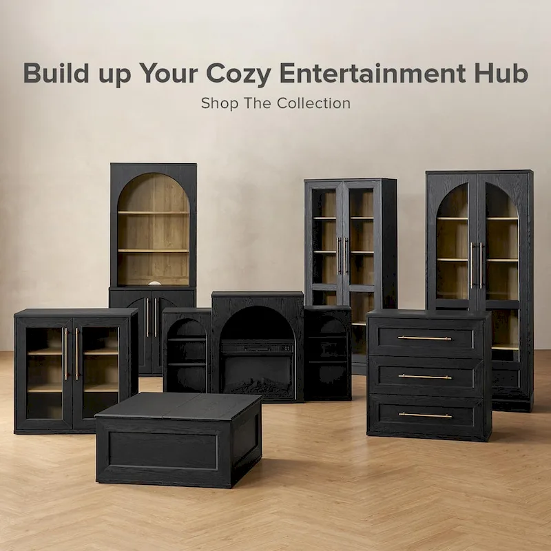 Mopio Blake Electric Fireplace Mantel TV Stand