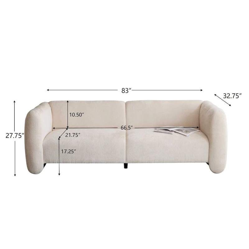 83 3-Seater Wave Design Sofa