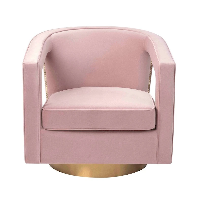 Stark Modern Velvet Swivel Accent Chair