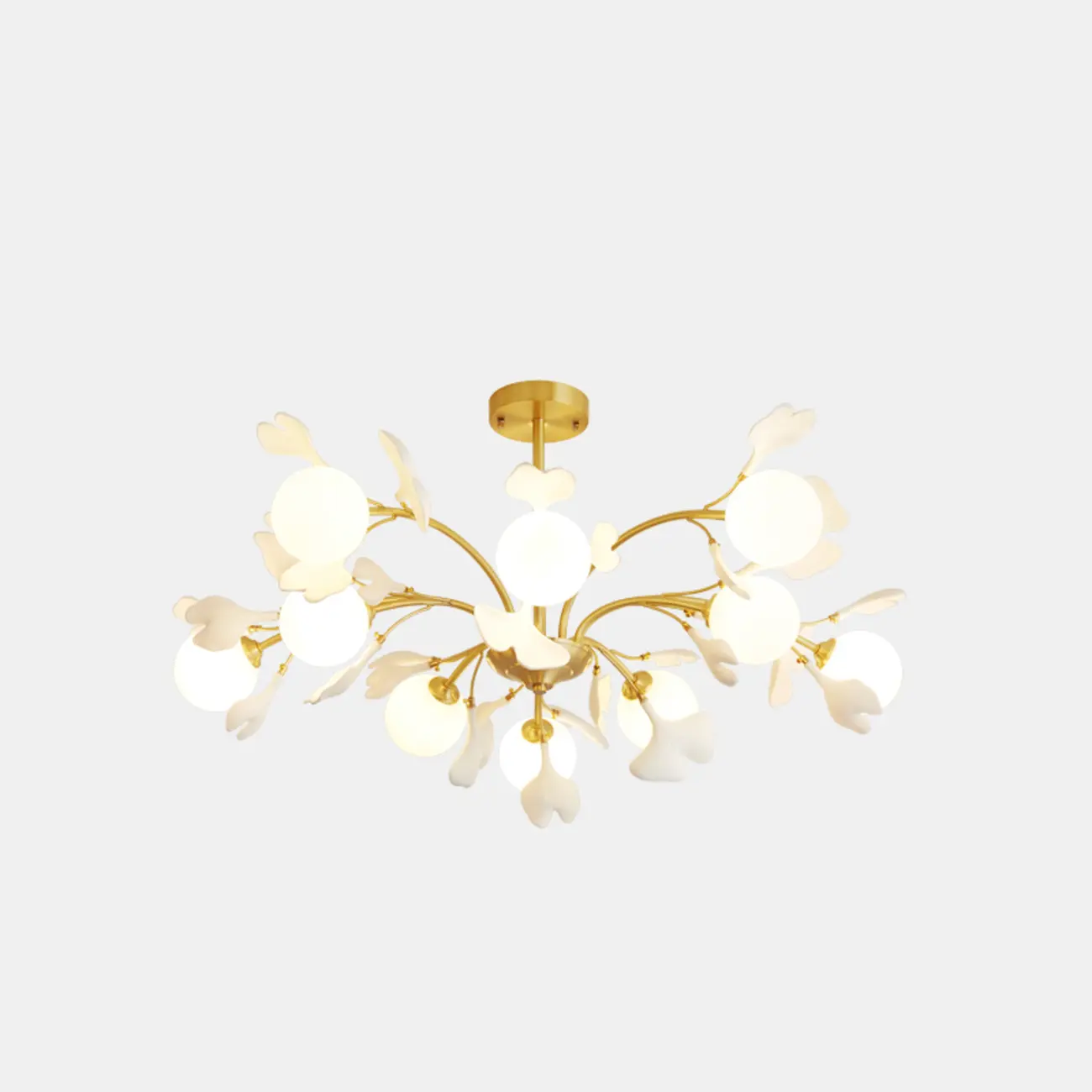 Modern Brass Branch Chandelier with Elegant Design