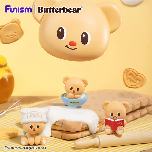 Funism Butterbear Baked with Love Series Cubby Face - Blind Box Figurines