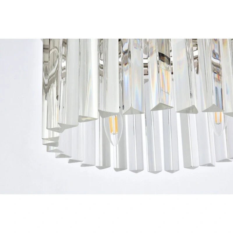 Royce Edge 3-Light Polished Nickel Pendant