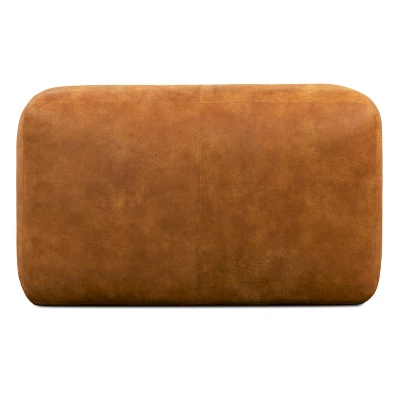 Poly & Bark Denver Leather Ottoman - Full Grain Genuine Italian Leather