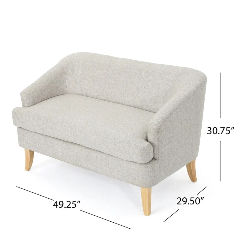 Sheena Mid-century Modern Petite Fabric Loveseat by Christopher Knight Home