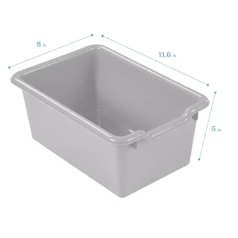 ECR4Kids 12 Cubby Mobile Tray Cabinet and 15 Scoop Front Bins, 3x4, Kids Furniture