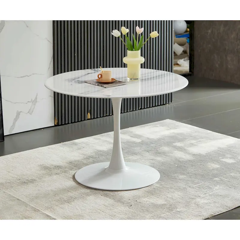 Round Tulip Table with MDF Top, Pedestal Design