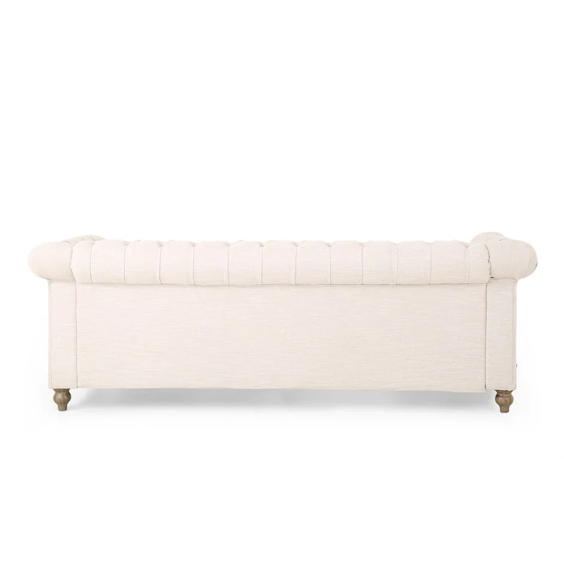 Saragus Chesterfield Sofa with Nailhead Trim by Christopher Knight Home - 85.50 L x 33.25 W x 28.50 H