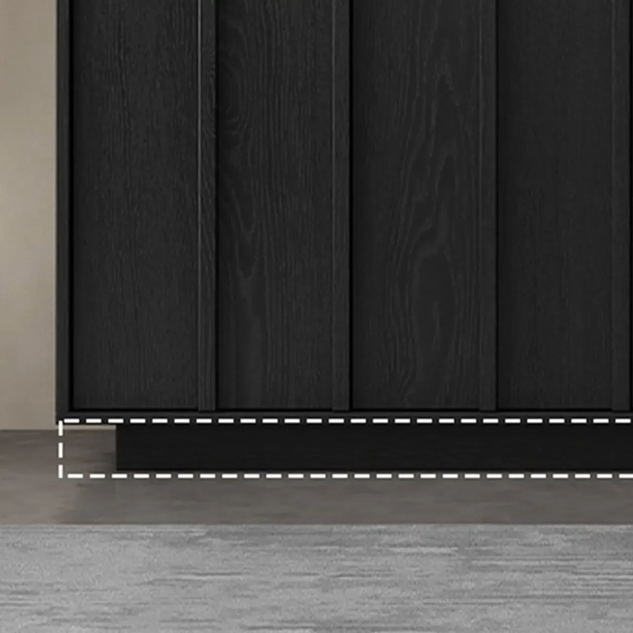 Modern Wood Buffet with Alterable Shelves