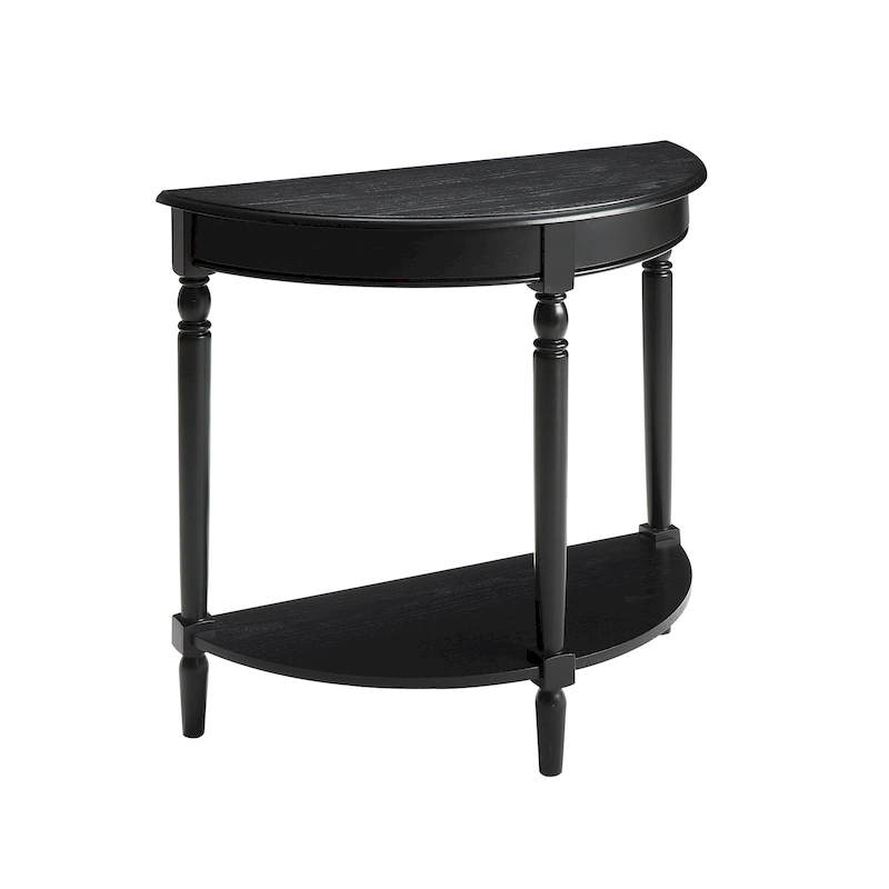 Convenience Concepts French Country Half-Round Entryway Table with Shelf