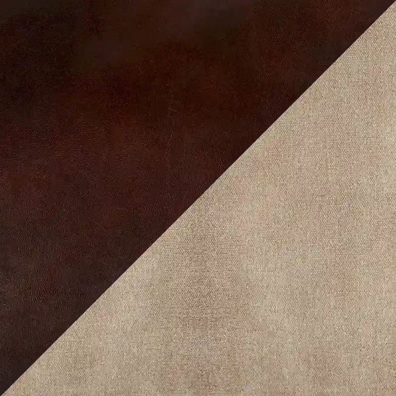 Carbon Loft Najah Industrial Pouf Ottoman in Leather and Canvas