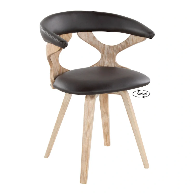 Viby Mid-century Modern Swivel Dining/ Accent Chair - N/A