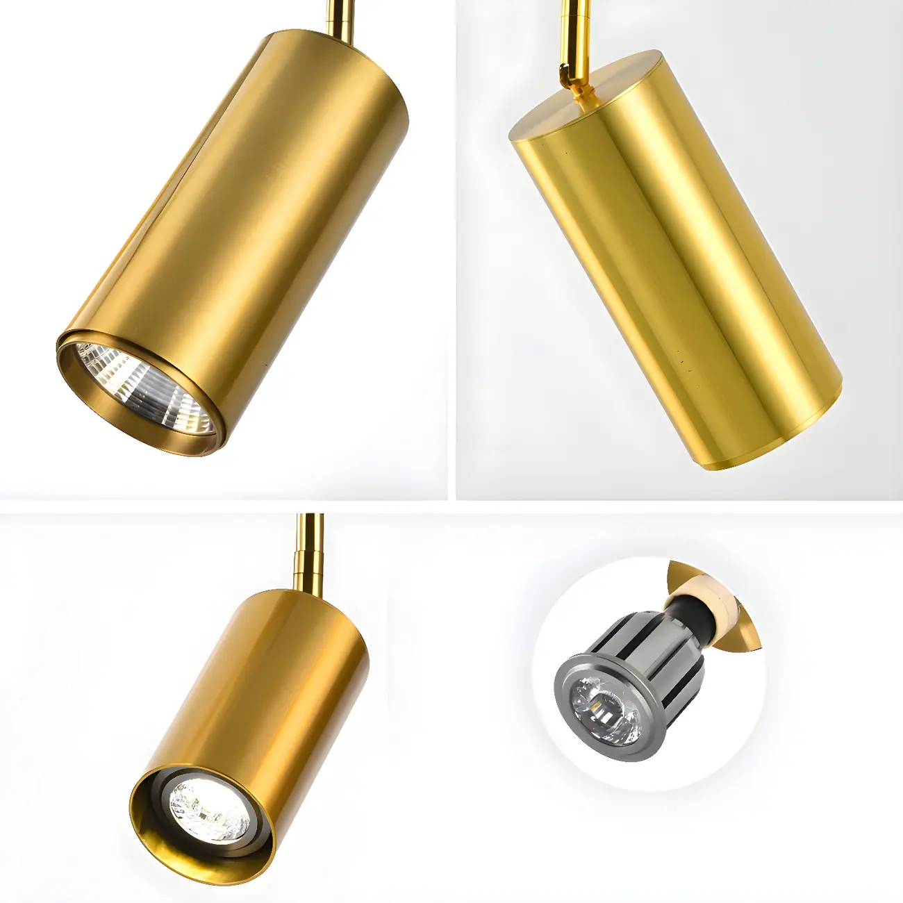 Modern Golden Linear Semi Flush Mount Track Light