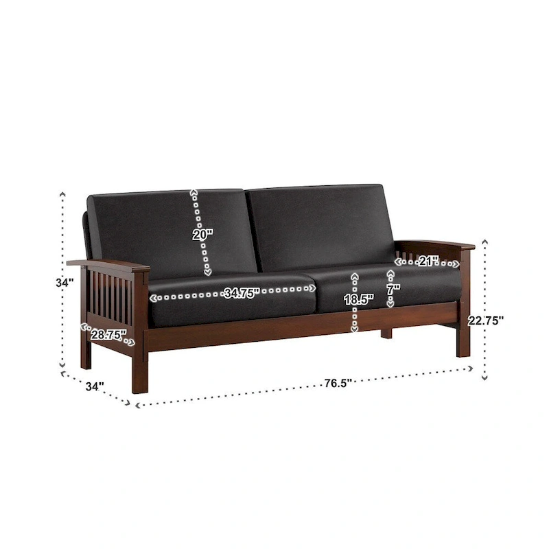 Hills Mission-style Oak Sofa by iNSPIRE Q Classic