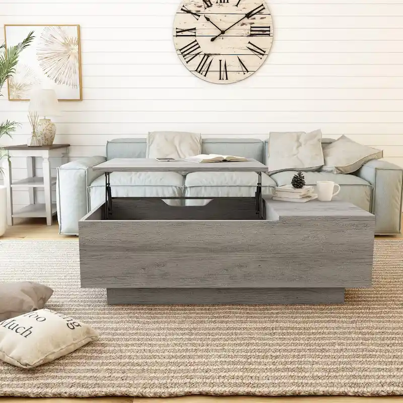 Uver Rustic 47-inch 1-Shelf Lift-top Coffee Table by Furniture of America