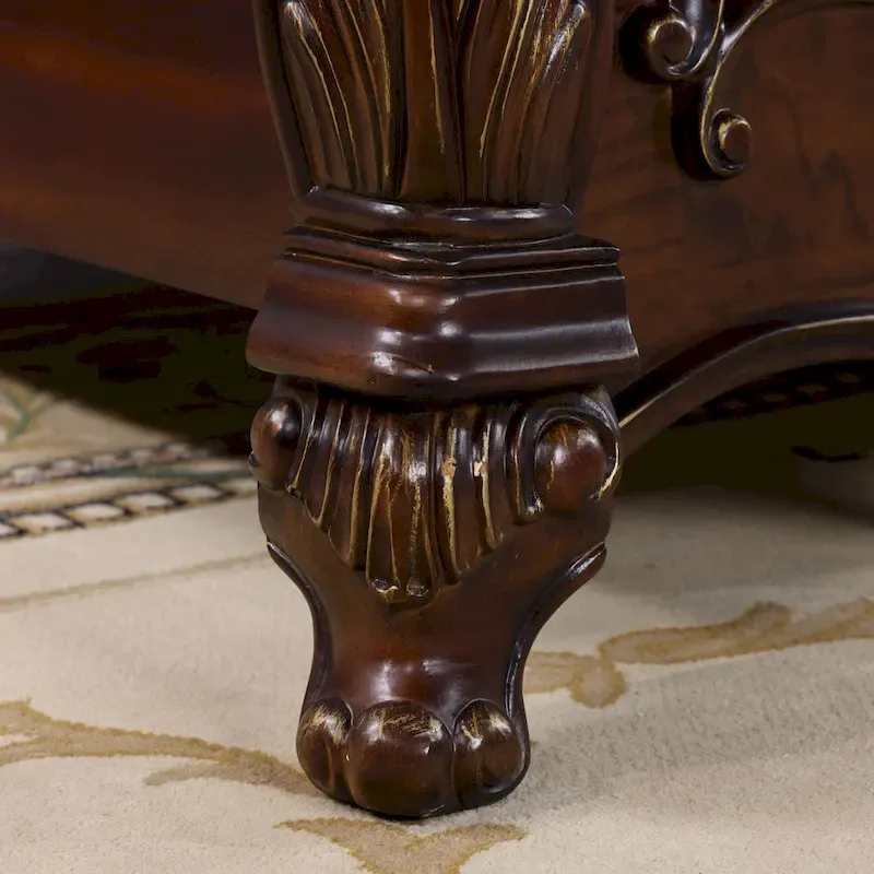 Furniture of America Eugene Traditional Solid Wood 3-Piece Panel Bedroom Set