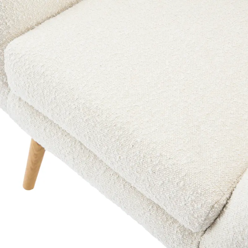 Almond Boucle Wingback Tufted Club Chair by Christopher Knight Home