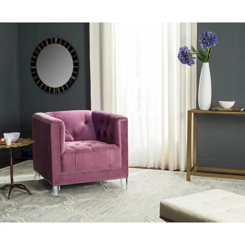 SAFAVIEH Kamilah White/ Clear Club Chair - 31.9 x 33.9 x 29.9 - 32Wx34Dx30H