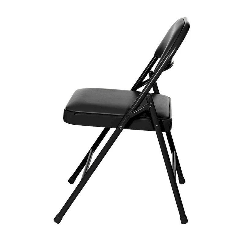 Bernadine Basics Collection Vinyl Folding Chair, Pack of 4