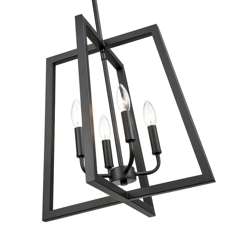 Millennium Lighting 4 Light Pendant in Matte Black