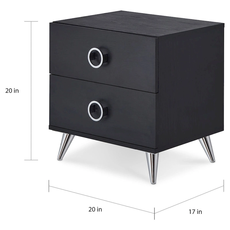 Urban Designs Vitalia Collection 2-Drawer Nightstand