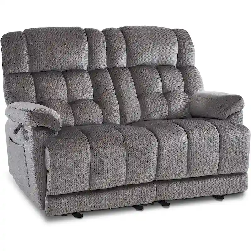 Power Reclining Loveseat, Red/Grey/Beige/Blue/Brown, Heat & Massage, Seats 2