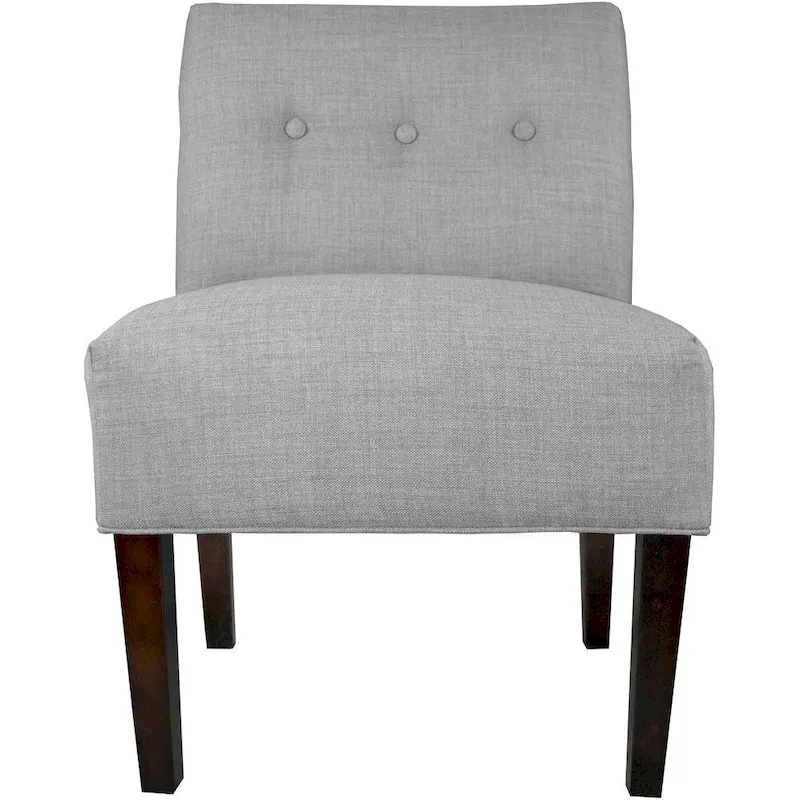 Button Tufted Ikat Accent Chair