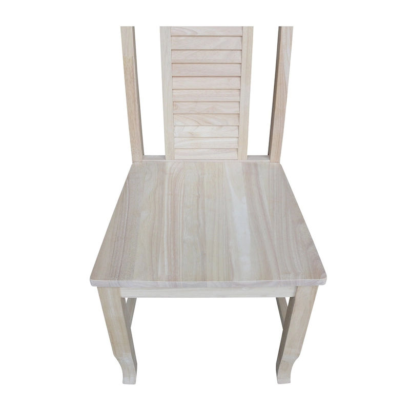 Solid Wood Seaside Dining Chairs - Set of Two