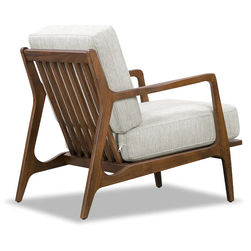 Poly & Bark Verity 25 Fabric Lounge Chair - Solid Wood Frame
