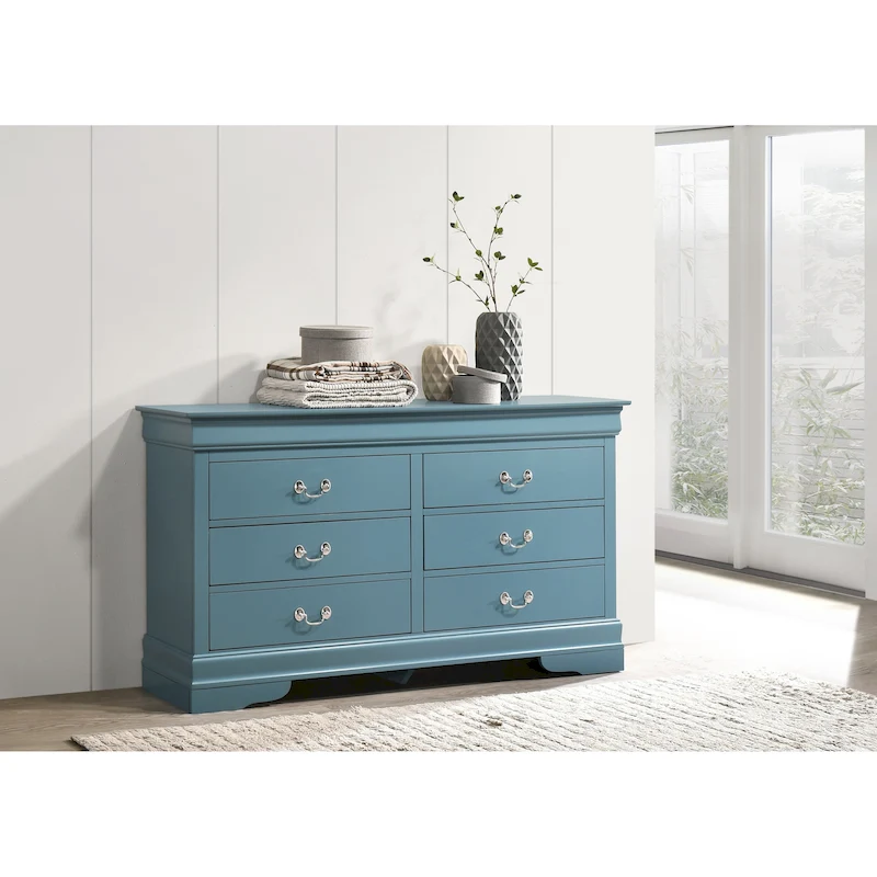 Louis Phillipe 6-drawer Bedroom Dresser