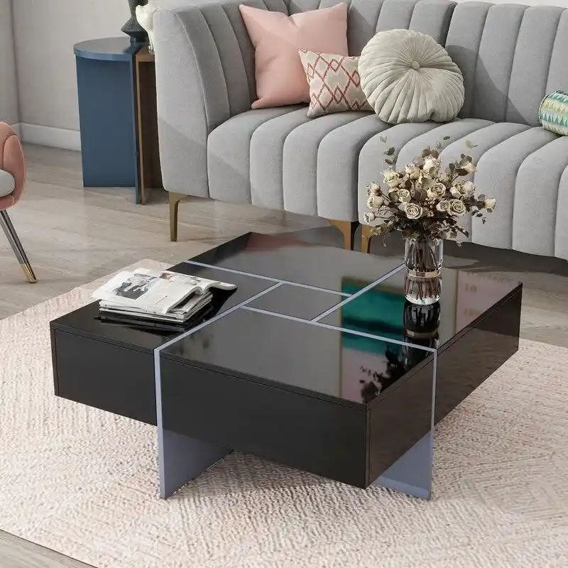 Unique Design Coffee Table with Extendable Sliding Tabletop