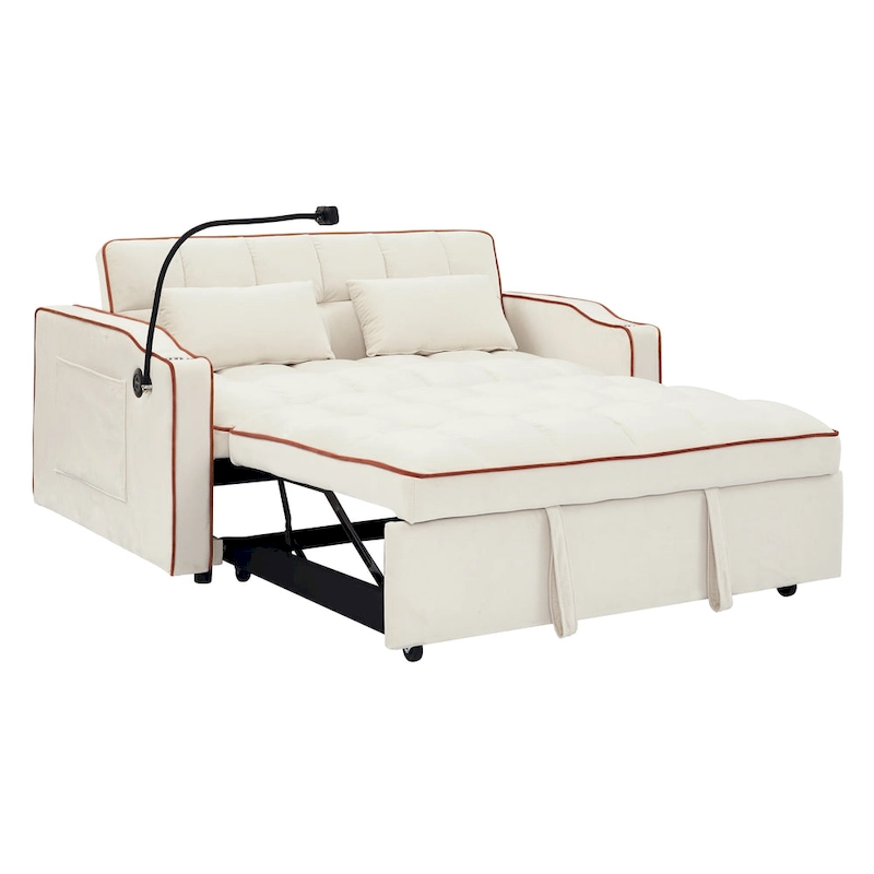 55.51 inch versatile foldable sofa bed in 3 lengths