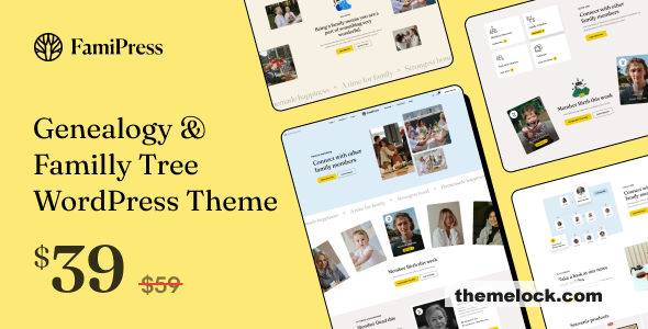 FamiPress v1.1.9 - Genealogy & Family Tree WordPress theme