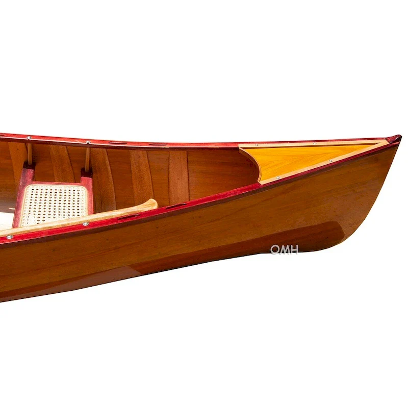 Wooden Canoe with Ribs 16 Mahogany