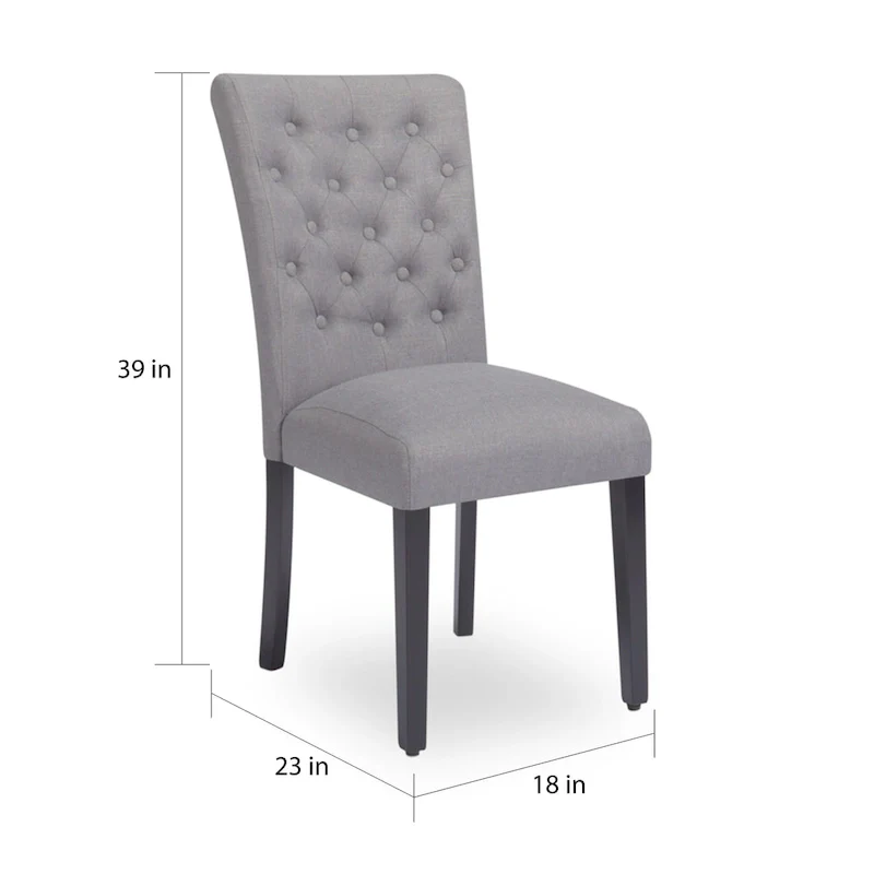 Fabric Armless Parsons Dining Chairs (Set of 2)