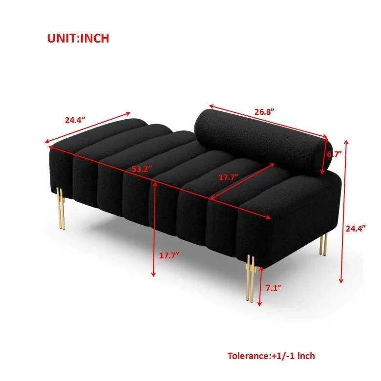 Width Modern End of Bed Bench