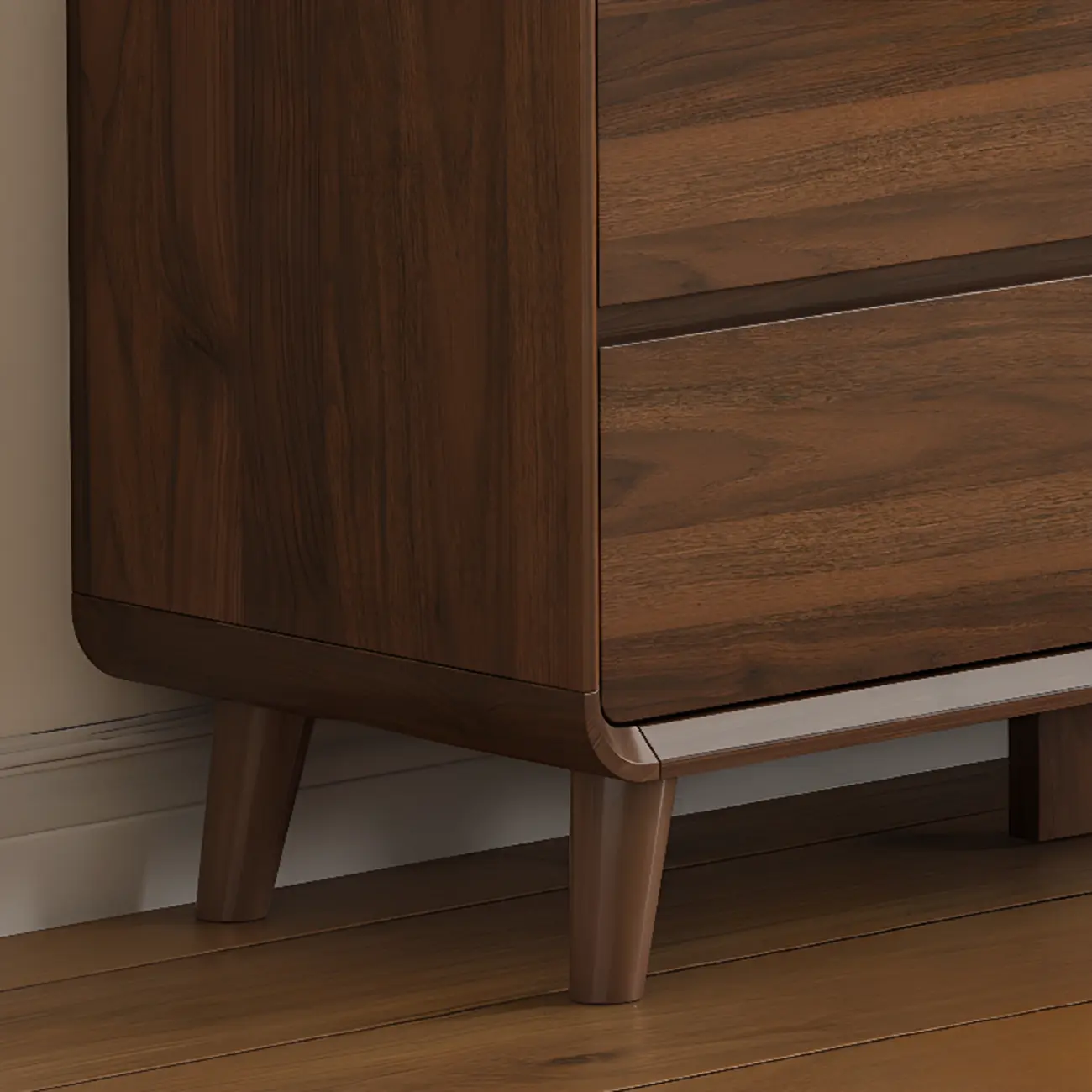 3 Tiers Rustic Square Brown Wood Dresser