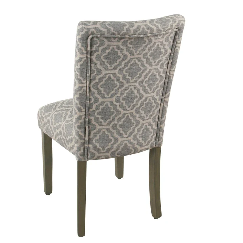 Ash Grey Geometric Dining Chair (Set of 2)