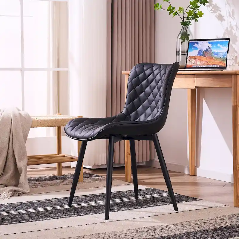 Dining Chairs Set of 2 Modern Leather Upholstered Dining Room Chair